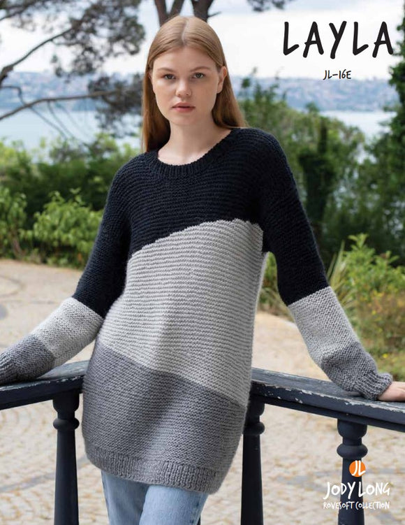 Layla Knit Sweater Pattern for Rovesoft by Jody Long