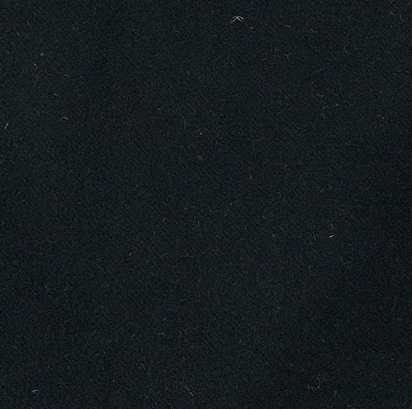 Black Washed 100% Wool Fabric Fulled Fat Quarter