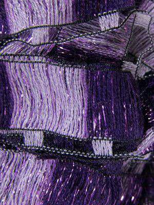 TincelTown Ruffle Ribbon Yarn Tonal Purples with Purple Sparkle 15