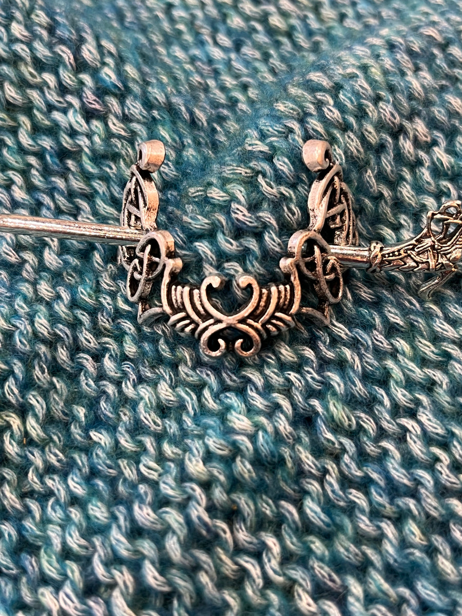 Small Filigreed Metal Shawl Pin – Hot Springs Fiber Co.