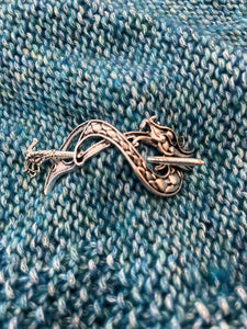 Dragon Head Infinity Symbol Metal Shawl Pin