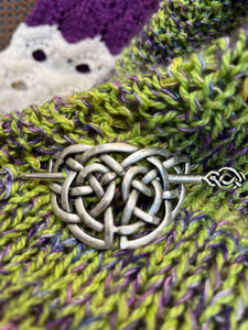 Sheild style Celtic Knot work Shawl Pin