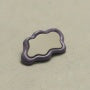 Alloy Metal Sewing Shank Buttons Purple Cloud 16mm