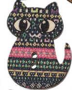 Natural Wood Sewing Buttons Scrapbooking Cat Throw Blanket Mixed 2 Holes 30mm(1 1/8