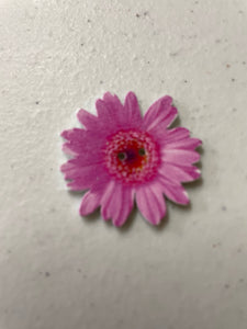 1 1/2 Inch Violet Flower button, 2 hole design