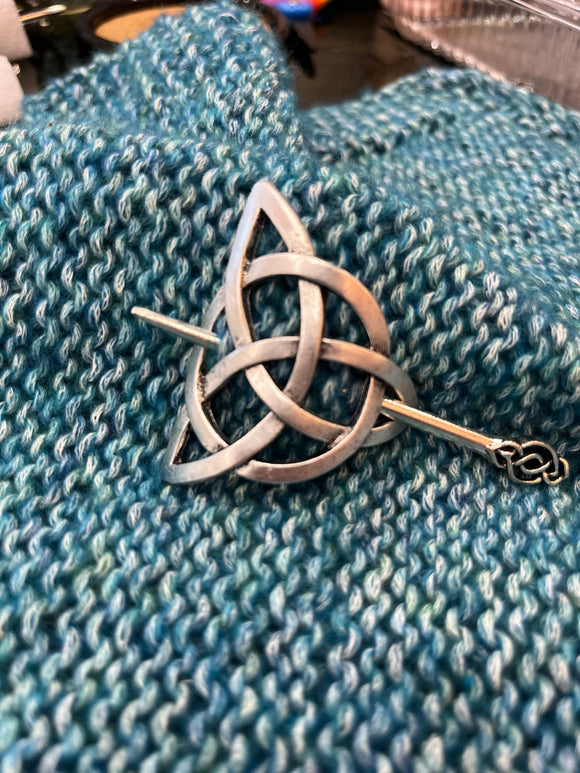 Triquetra Metal Shawl Pin