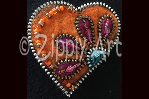 Kit Zipply Art Daisy Heart Rosa-Naranja