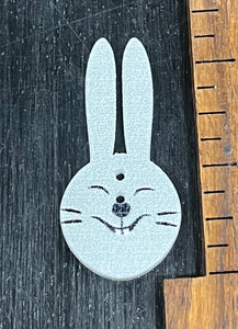 1 inch, Rabbit Face, 2 hole Wood Button
