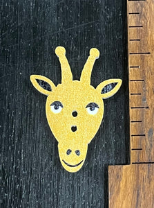 1 inch, Giraffe Face, 2 hole Wood Button