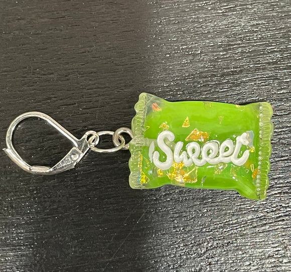Sweet Green and Silver Stitch Marker