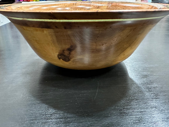 Elm and Maple Hand Turned Wood Yarn Bowl by Morse Craig