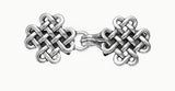 Silver Double Shawl Clasp  Celtic Cross Pattern