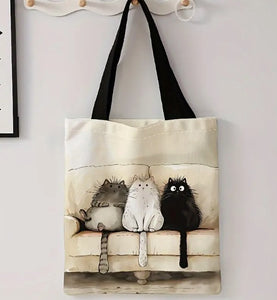 Large 'Three Cat' Bag