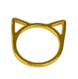 12 mm Black and Gold Cat Head Stitch Markers
