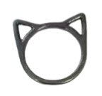 12 mm Black and Gold Cat Head Stitch Markers