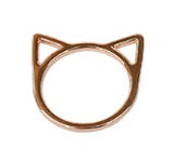12 mm Rosegold and Gold Cat Head Stitch Markers