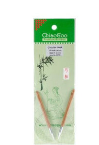 Tamaño 16 - 2 ganchos de crochet con mango de bambú y cabeza de metal de ChiaoGoo