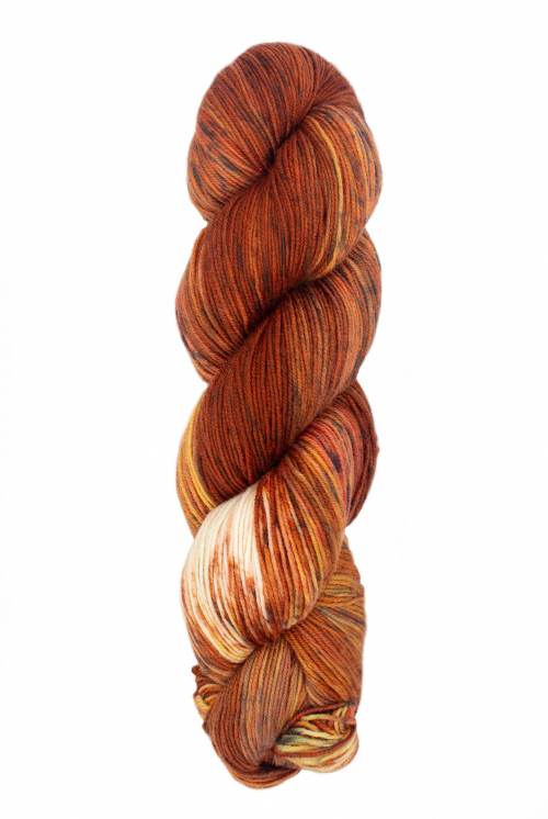 Huasco Calcetín pintado a mano color 1029 Flamenco Andino de Araucania Yarns