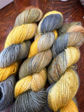 HLA Mills 80% Mohair 20% Wool 2 ply Sport weight dyed by HSFC Kansas Meadowlark 300 Yards