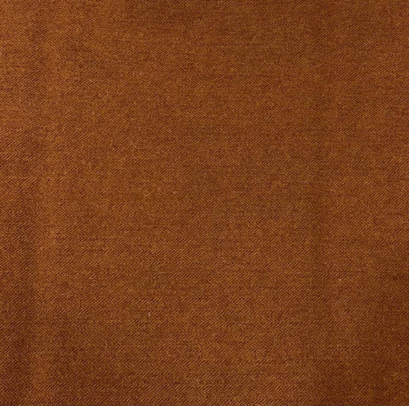 Deep Rust Washed 100% Wool Fabric Fulled Fat Quarter