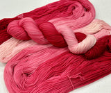 Seriously Sock in ombre color, Wild Poppy Flower by Hot Springs Fiber Co.
