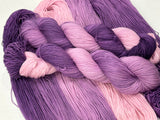 Seriously Sock in ombre color, Pinkle by Hot Springs Fiber Co.