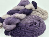 Seriously Sock in ombre color, Plum Scrumptious, by Hot Springs Fiber Co.