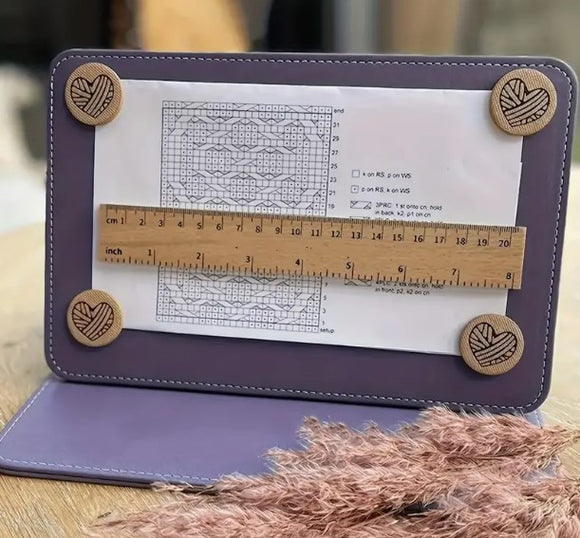 Magnetic Pattern Board with Ruler and Magnets - Purple