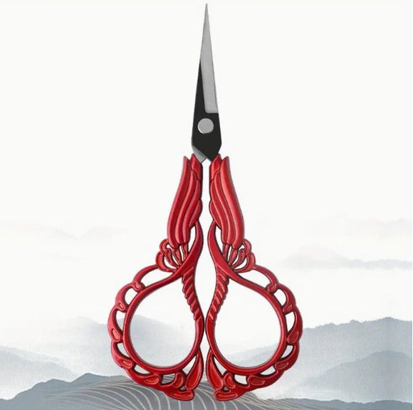 Stainless Steel Sewing Scissors  Red