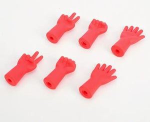 Rock, Paper, Scissors  Needle Point Protectors, Red