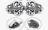 Silver Double Shawl Clasp  Celtic Cross Pattern
