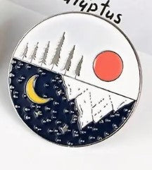 Sun and Moon camping themed Pin