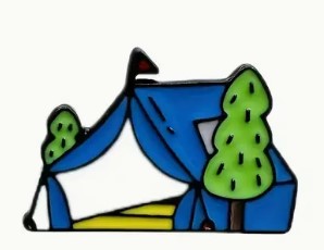 Blue Tent camping themed Pin