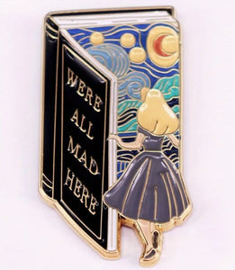 'We're All Mad Here'  lapel pin