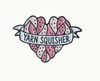 'Yarn Squisher'  lapel pin