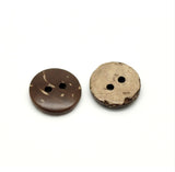 1/2 Inch Two Hole Round Button Made Of Coconut Shell