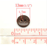 1/2 Inch Two Hole Round Button Made Of Coconut Shell