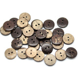 5/8 Inch Two Hole Round Button Made Of Coconut Shell