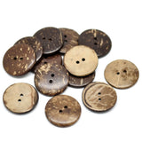 1 Inch Two Hole Round Button. Made Of Coconut Shell