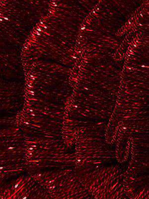 Red Ruffle Ribbon TincelTown Ruffle Ribbon Yarn Red with Red Sparkles – Hot Springs Fiber Co.