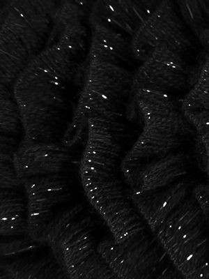 TincelTown Ruffle Ribbon Yarn with a sparkle Black on Black