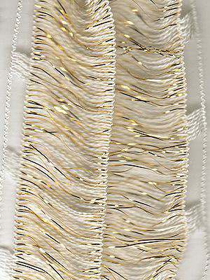 TincelTown Ruffle Ribbon Yarn White with gold Sparklel – Hot Springs ...