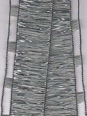TincelTown Ruffle Ribbon Yarn Gray with Silver Sparkles – Hot Springs ...