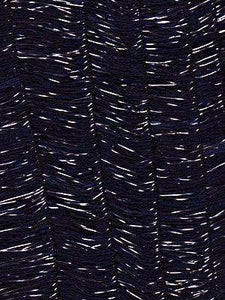 TincelTown Ruffle Ribbon Yarn Navy Blue with Silver Sparkles