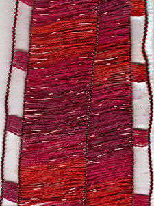 TincelTown Ruffle Ribbon Yarn Red and Orange with Red Sparkle