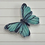 2 Hole Wood Butterfly Button, Painted and printed 25mm x18mm(1" x 6/8")