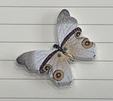 2 Hole Wood Butterfly Button, Painted and printed 25mm x18mm(1" x 6/8")