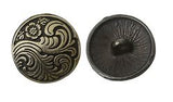 Metal Button, Bronze Finish, Flower with Back Shank #4