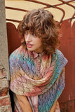 LACE SHAWL Pattern for Linello by Lang Color #0065
