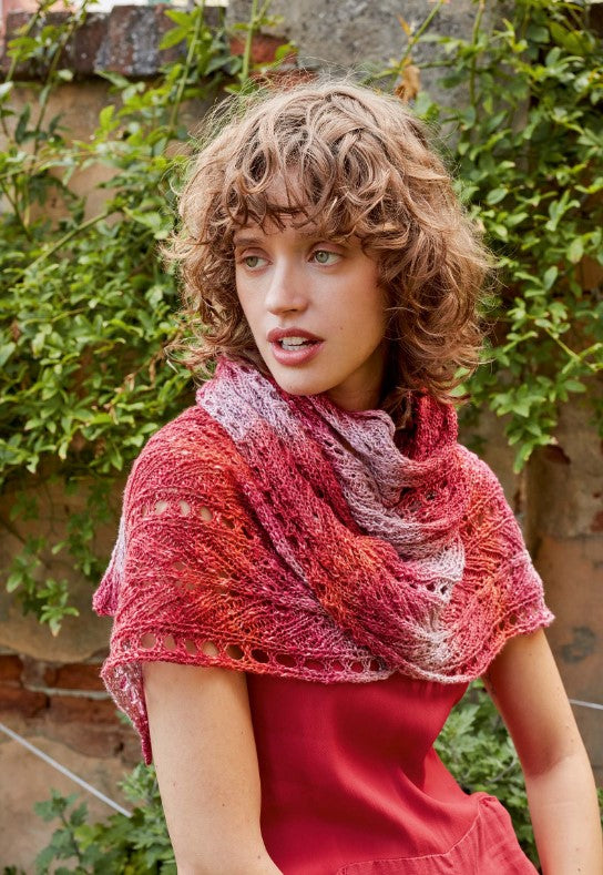 LACE SCARF Pattern for Linello by Lang Color #0065